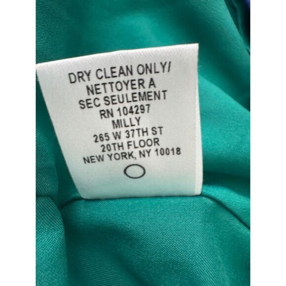 Milly of New York Silk Clemie long sleeve Floral Leaf print dress, size 10 - Picture 6 of 9